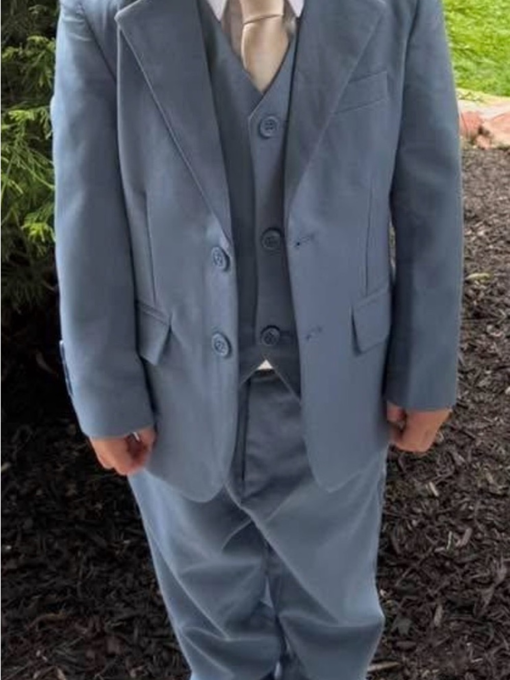 Classic Light Blue Boys' 3-Piece Suit